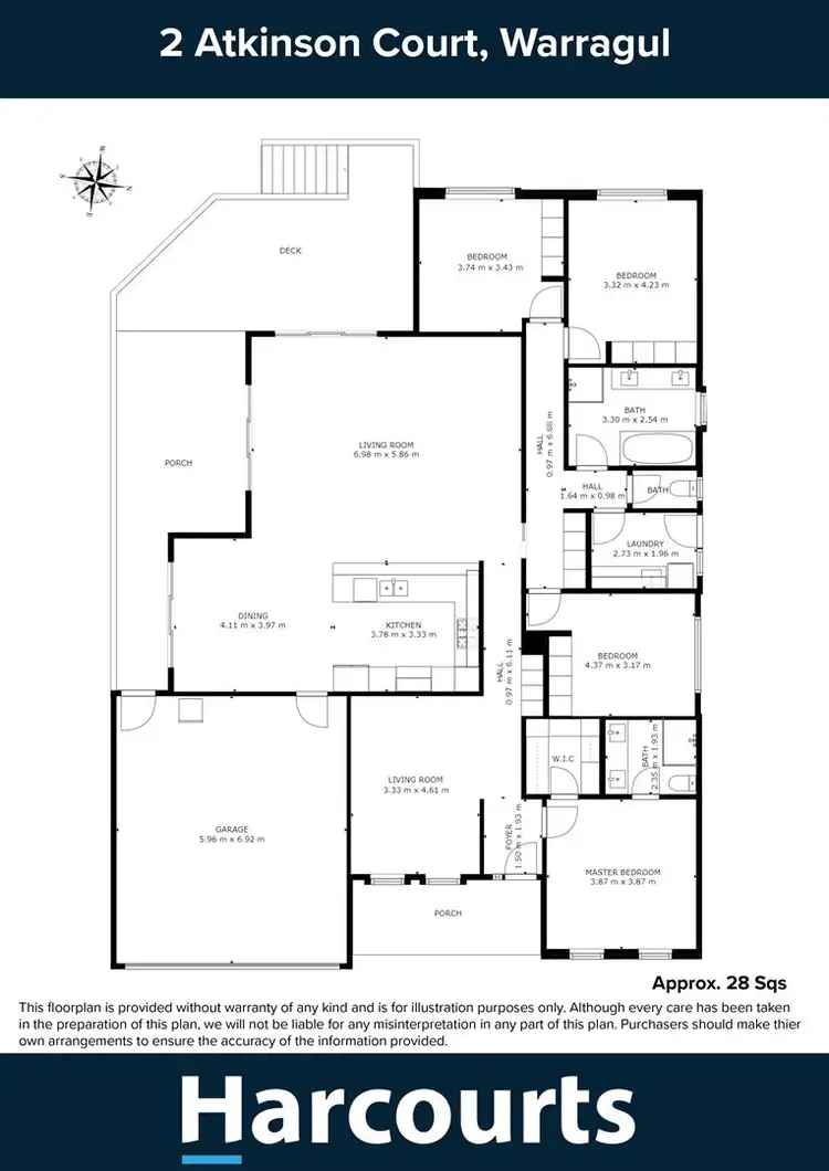 Floorplan of Homely house listing, 2 Atkinson Court, Warragul VIC 3820