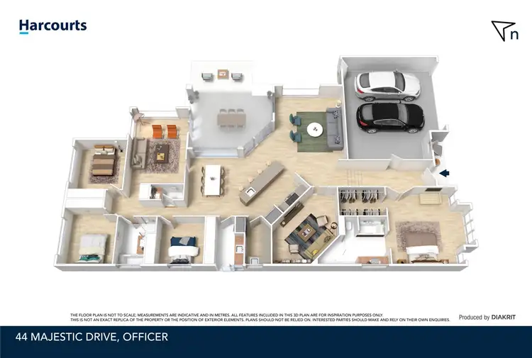 Floorplan of Homely house listing, 44 Majestic Drive, Officer VIC 3809