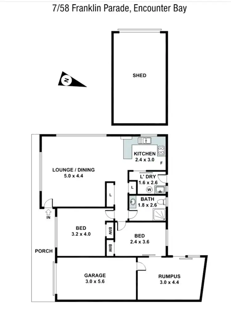 Floorplan of Homely unit listing, 7/58 Franklin Parade, Encounter Bay SA 5211