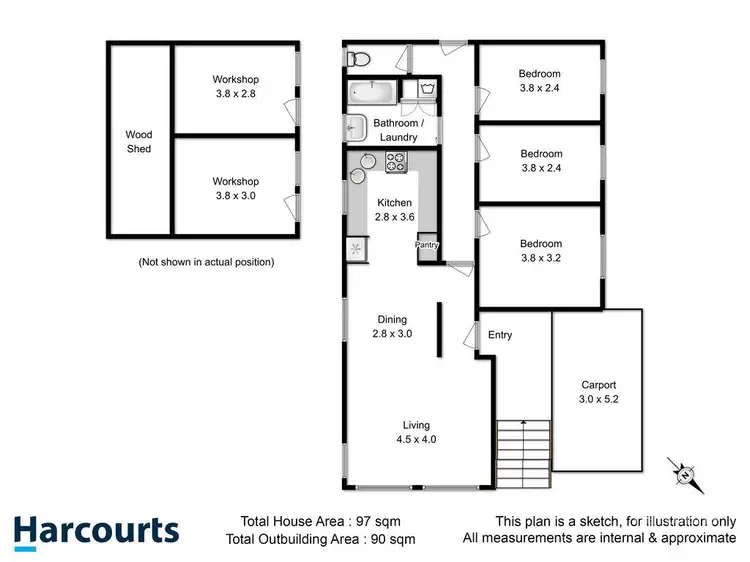 Floorplan of Homely house listing, 2 Stourton Street, Rosetta TAS 7010