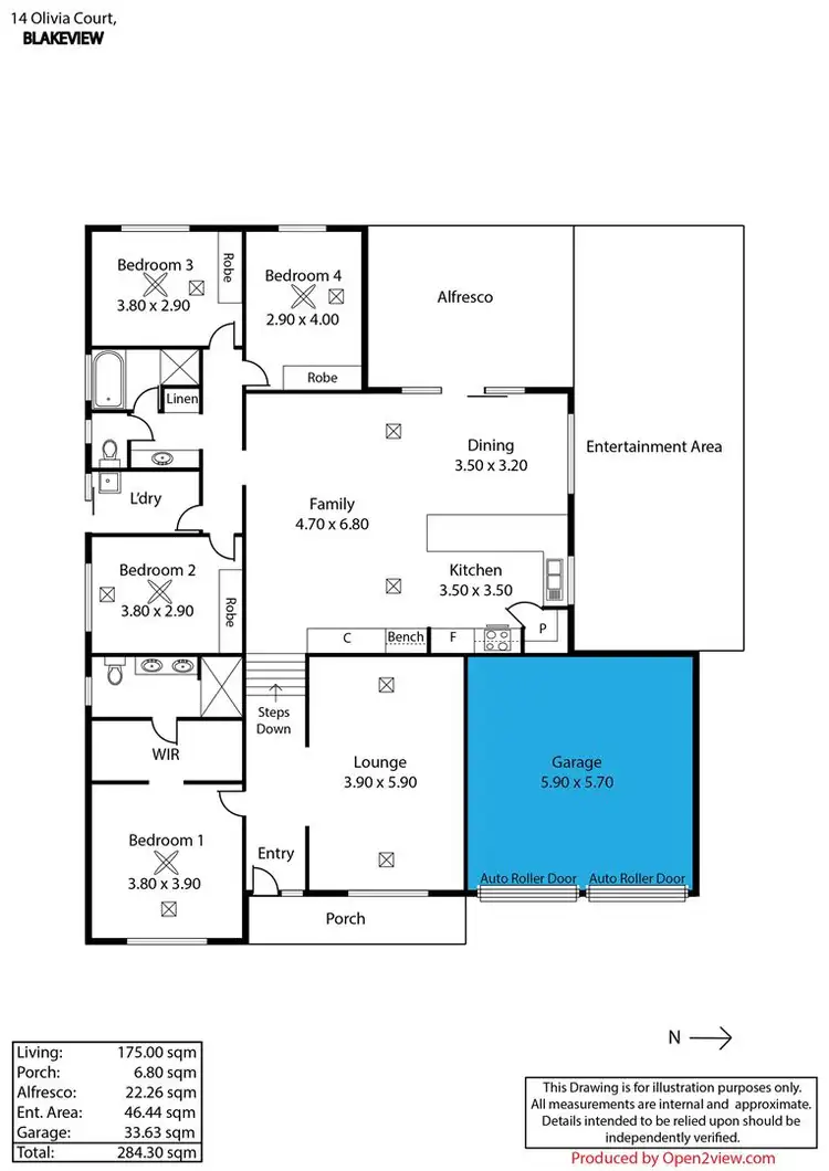 Floorplan of Homely house listing, 14 Olivia Court, Blakeview SA 5114