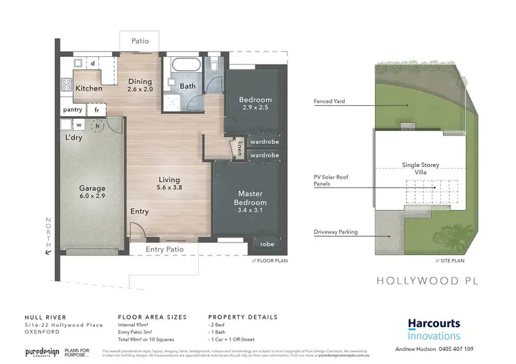 Floorplan of Homely villa listing, 5/16-22 Hollywood Place, Oxenford QLD 4210