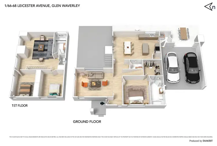 Floorplan of Homely townhouse listing, 1/66-68 Leicester Avenue, Glen Waverley VIC 3150