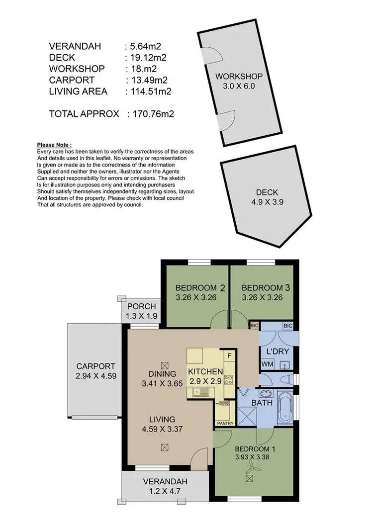 Floorplan of Homely house listing, 1/53 Grevillea Way, Woodside SA 5244