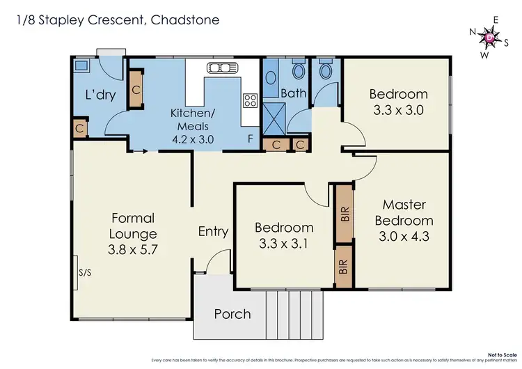 Floorplan of Homely house listing, 1/8 Stapley Crescent, Chadstone VIC 3148