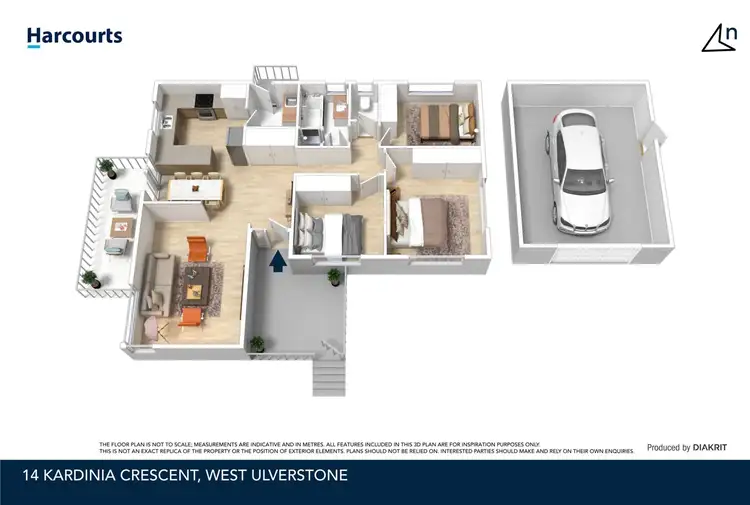 Floorplan of Homely house listing, 14 Kardinia Crescent, West Ulverstone TAS 7315