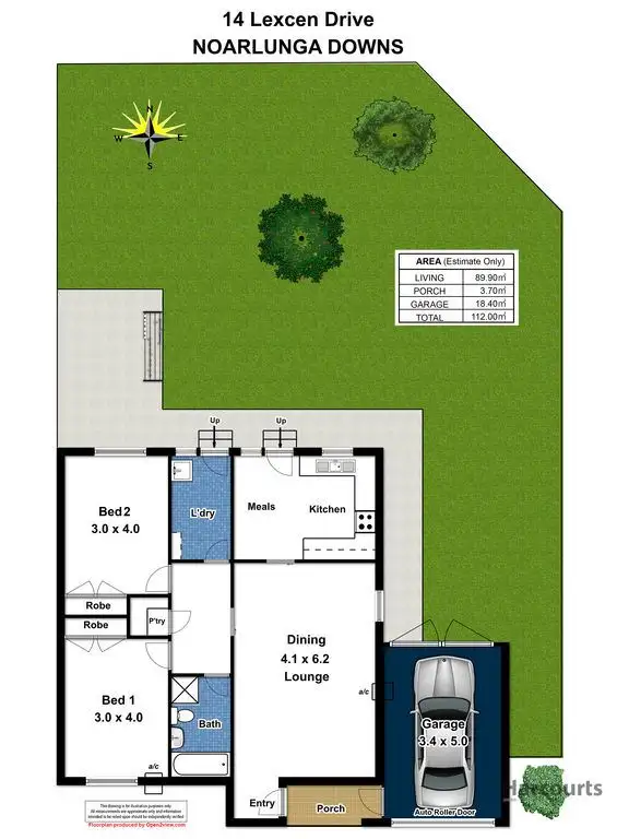 Floorplan of Homely house listing, 14 Lexcen Drive, Noarlunga Downs SA 5168