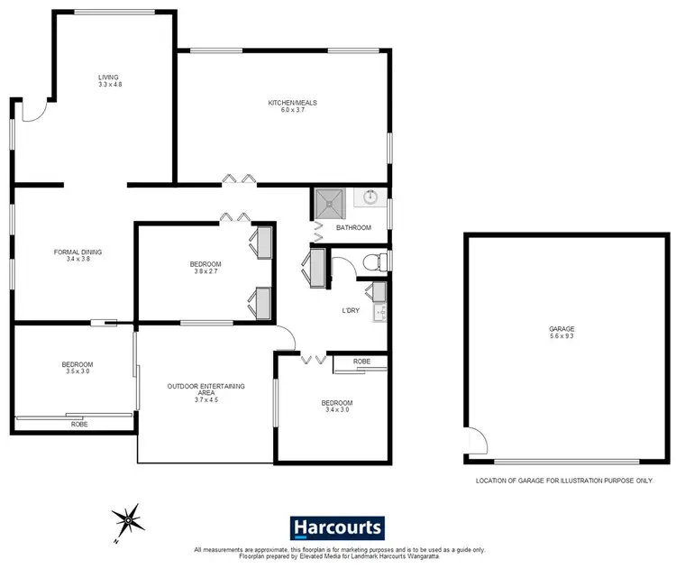 Floorplan of Homely house listing, 8 Rattray Avenue, Wangaratta VIC 3677