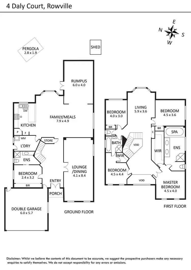 Floorplan of Homely house listing, 4 Daly Court, Rowville VIC 3178