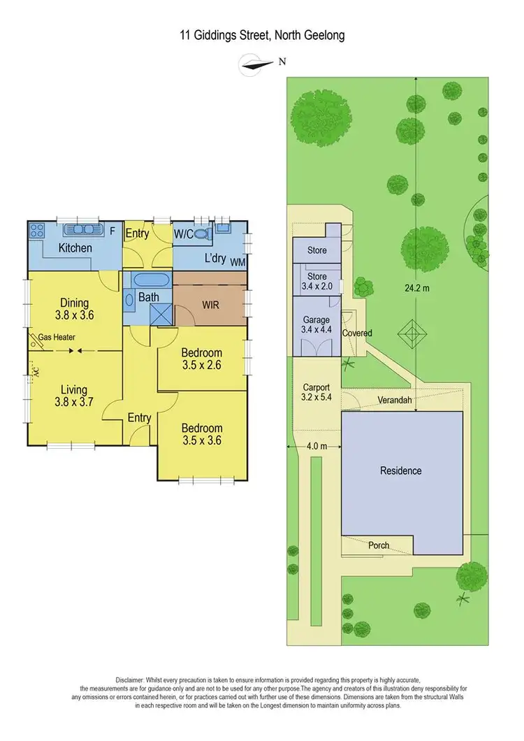 Floorplan of Homely house listing, 11 Giddings Street, North Geelong VIC 3215