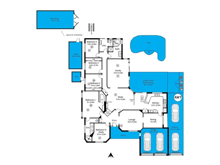 Floorplan of Homely house listing, 7 Pinto Court, Woodcroft SA 5162