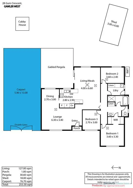 Floorplan of Homely house listing, 28 Gum Crescent, Gawler West SA 5118