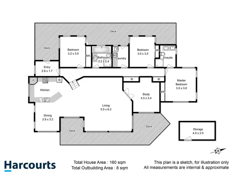 Floorplan of Homely house listing, 22 Bareena Road, Taroona TAS 7053