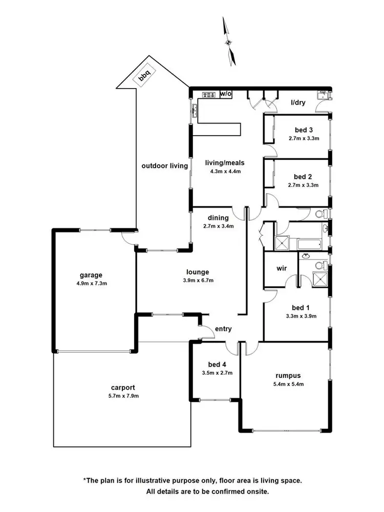 Floorplan of Homely house listing, 33 Collins Crescent, Berwick VIC 3806