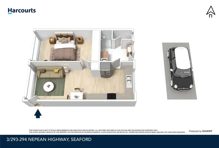 Floorplan of Homely block of units listing, 3/293-294 Nepean Highway, Seaford VIC 3198