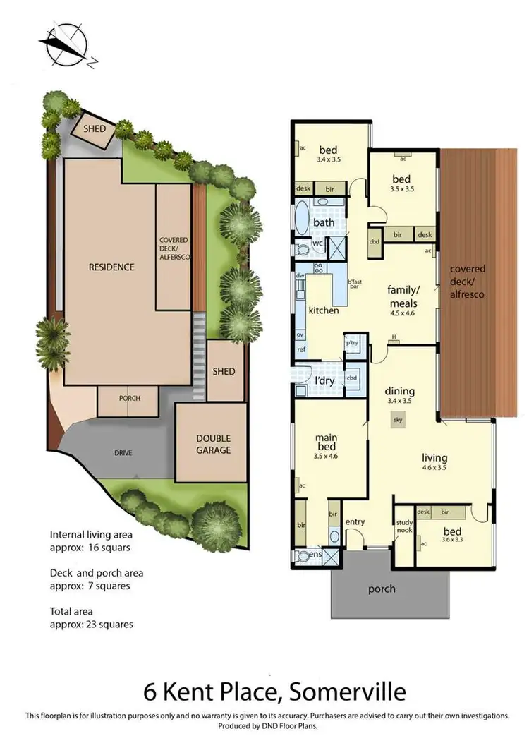 Floorplan of Homely house listing, 6 Kent Place, Somerville VIC 3912