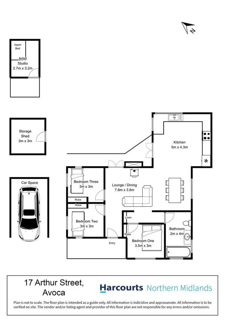 Floorplan of Homely house listing, 17 Arthur Street, Avoca TAS 7213