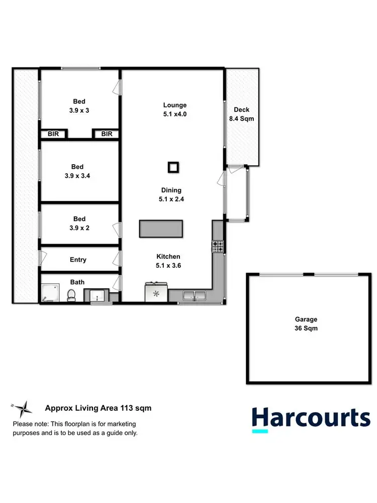 Floorplan of Homely house listing, 36 Tamarix Road, Primrose Sands TAS 7173