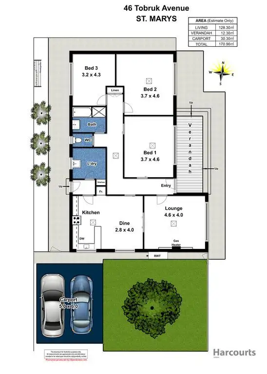 Floorplan of Homely house listing, 46 Tobruk Avenue, St Marys SA 5042