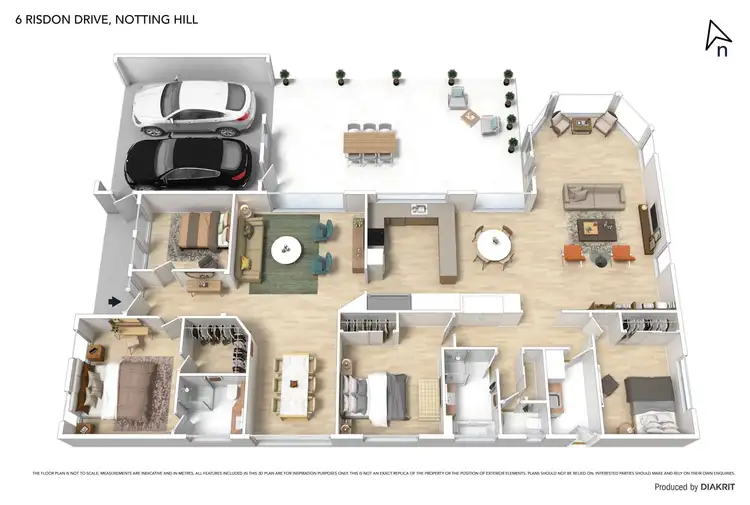 Floorplan of Homely house listing, 6 Risdon Drive, Notting Hill VIC 3168