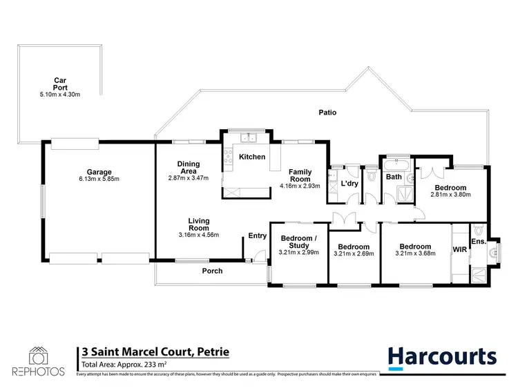 Floorplan of Homely house listing, 3 St Marcel Ct, Petrie QLD 4502