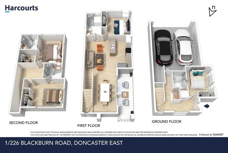 Floorplan of Homely townhouse listing, 1,2&3/226 Blackburn Road, Doncaster East VIC 3109