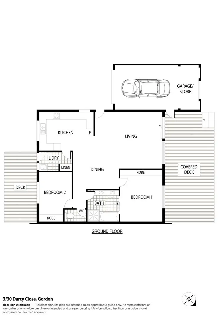 Floorplan of Homely townhouse listing, 3/30 Darcy Close, Gordon ACT 2906