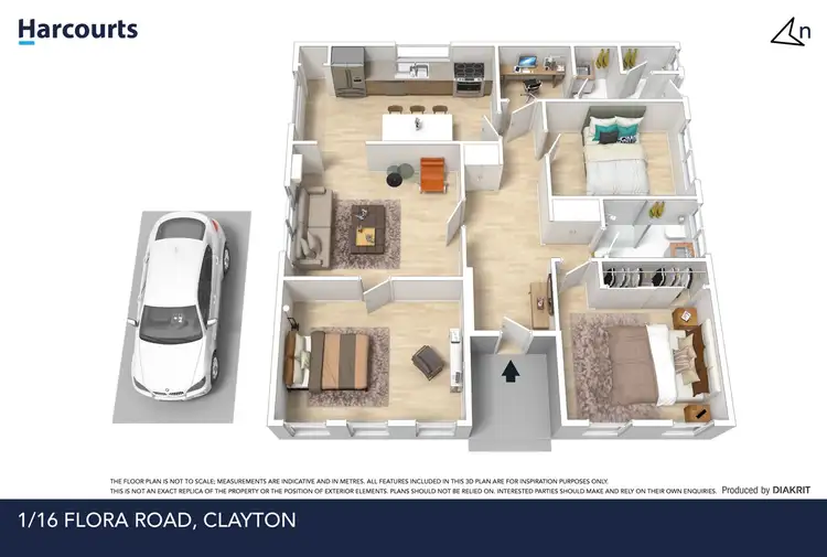 Floorplan of Homely unit listing, 1/XX Flora Road, Clayton VIC 3168