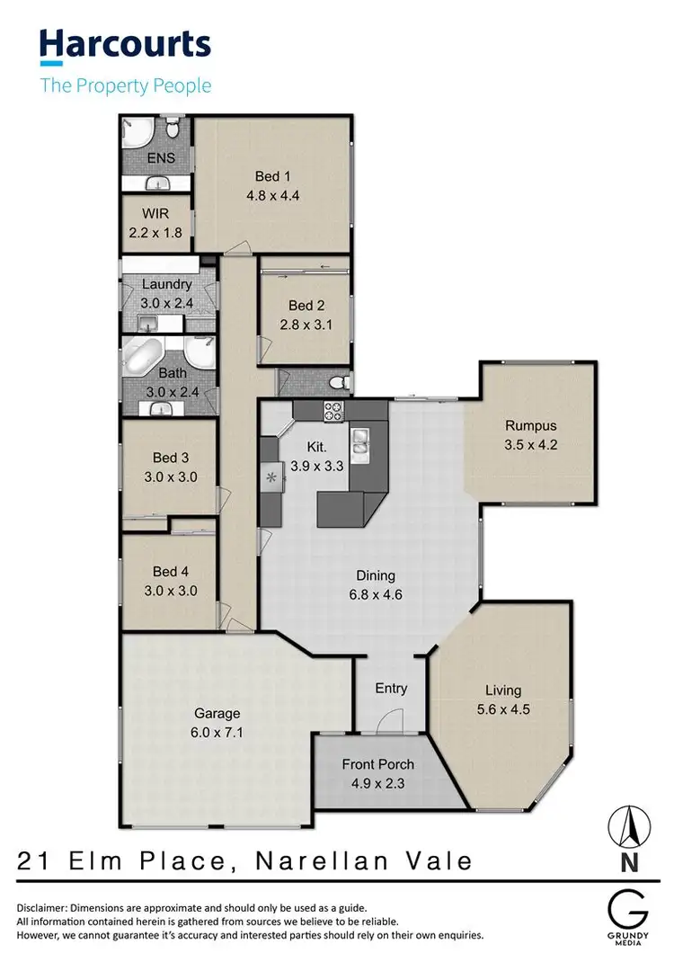 Floorplan of Homely house listing, 21 Elm Place, Narellan Vale NSW 2567