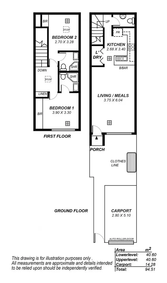 Floorplan of Homely semi-detached listing, 3/52 West Street, Brompton SA 5007