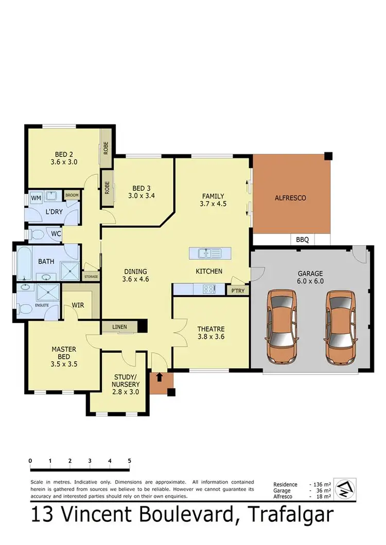 Floorplan of Homely house listing, 13 Vincent Boulevard, Trafalgar VIC 3824