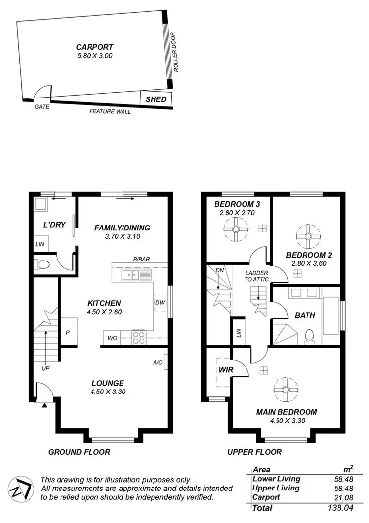 Floorplan of Homely townhouse listing, 8/6-8 Hampton Court, Wynn Vale SA 5127