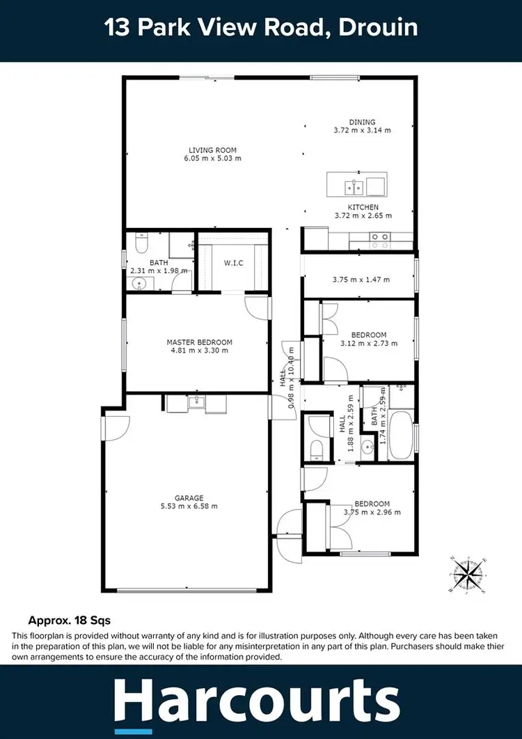 Floorplan of Homely house listing, 13 Parkview Road, Drouin VIC 3818