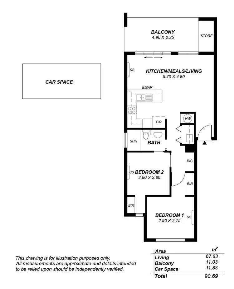 Floorplan of Homely block of units listing, 8/1 Alexander Lane, Marden SA 5070