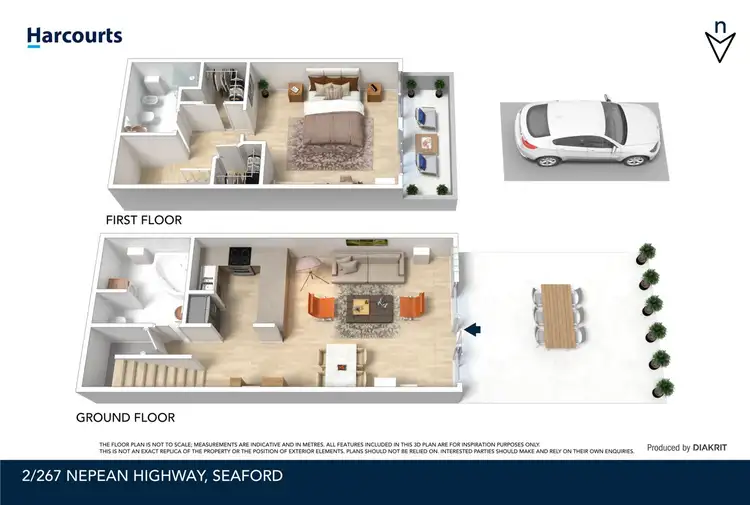 Floorplan of Homely townhouse listing, 2/267 Nepean Highway, Seaford VIC 3198