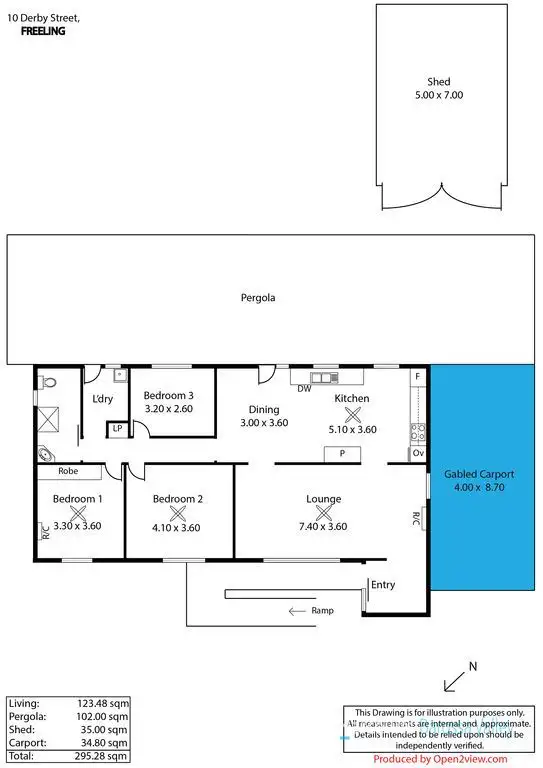 Floorplan of Homely house listing, 10 Derby Street, Freeling SA 5372