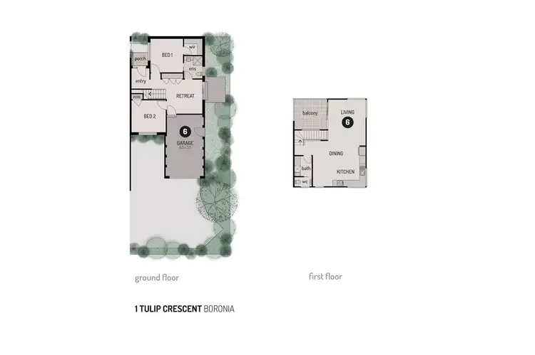 Floorplan of Homely townhouse listing, 1-6/1 Tulip Crescent, Boronia VIC 3155