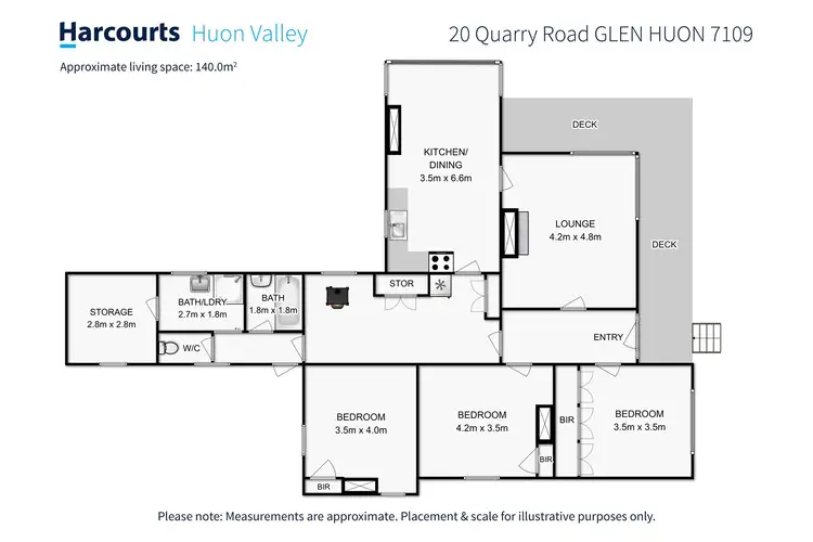Floorplan of Homely house listing, 20 Quarry Road, Glen Huon TAS 7109