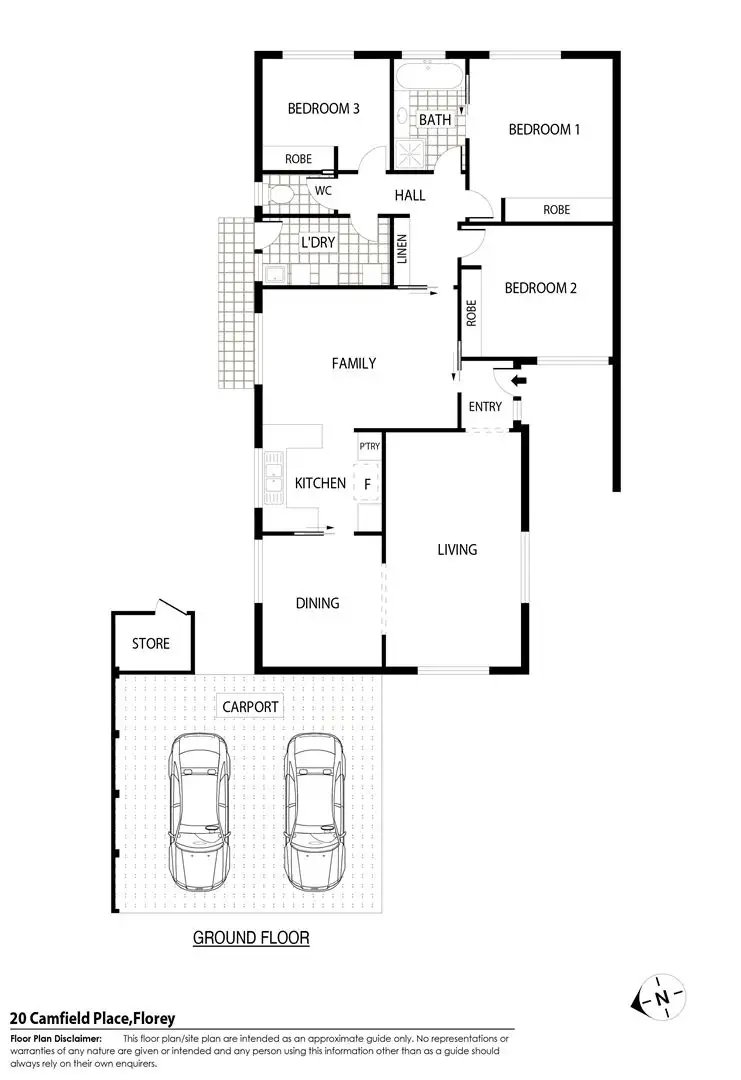 Floorplan of Homely house listing, 20 Camfield Place, Florey ACT 2615
