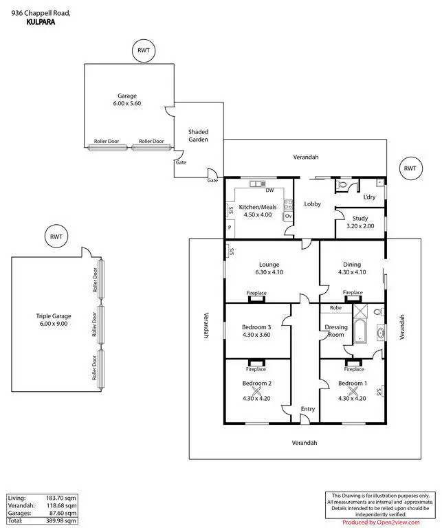 Floorplan of Homely rural property listing, 936 Chappell Road, Alford SA 5555