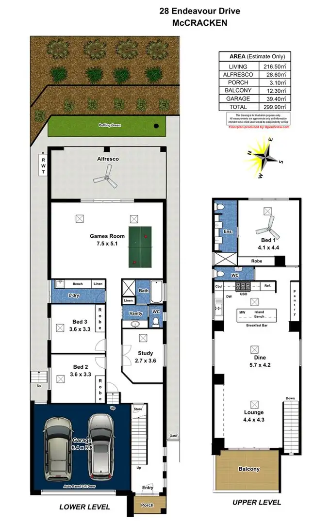 Floorplan of Homely house listing, 28 Endeavour Drive, Mccracken SA 5211