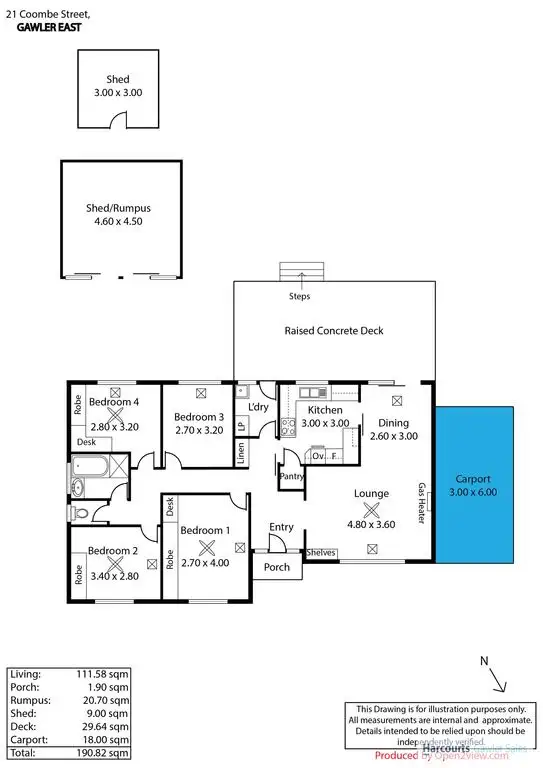Floorplan of Homely house listing, 21 Coombe Street, Gawler East SA 5118