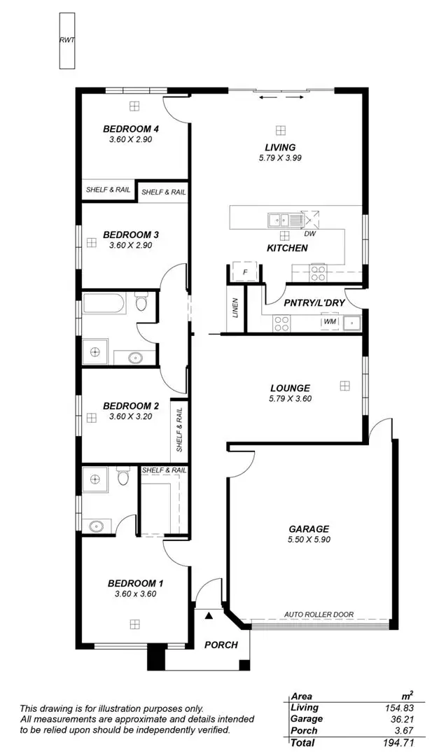 Floorplan of Homely house listing, 16B Rains Drive, Pooraka SA 5095