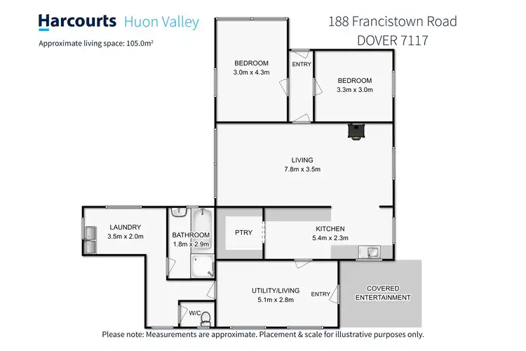 Floorplan of Homely house listing, 188 Francistown Road, Dover TAS 7117
