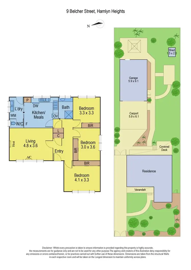 Floorplan of Homely house listing, 9 Belcher Street, Hamlyn Heights VIC 3215
