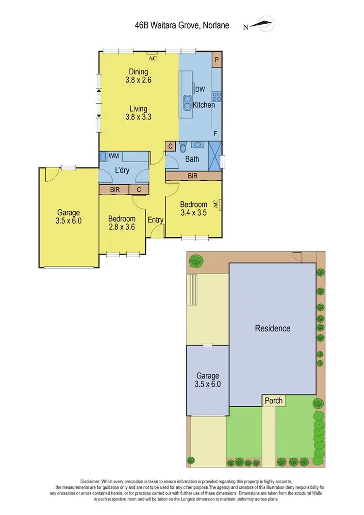 Floorplan of Homely unit listing, 46B Waitara Grove, Norlane VIC 3214
