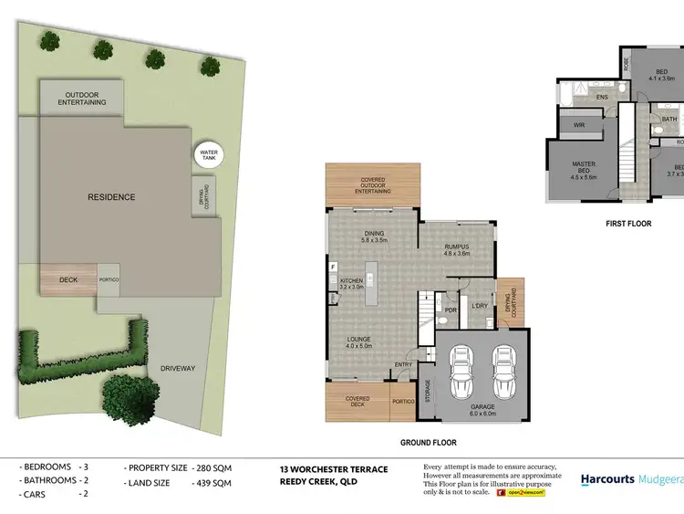Floorplan of Homely house listing, 13 Worchester Terrace, Reedy Creek QLD 4227