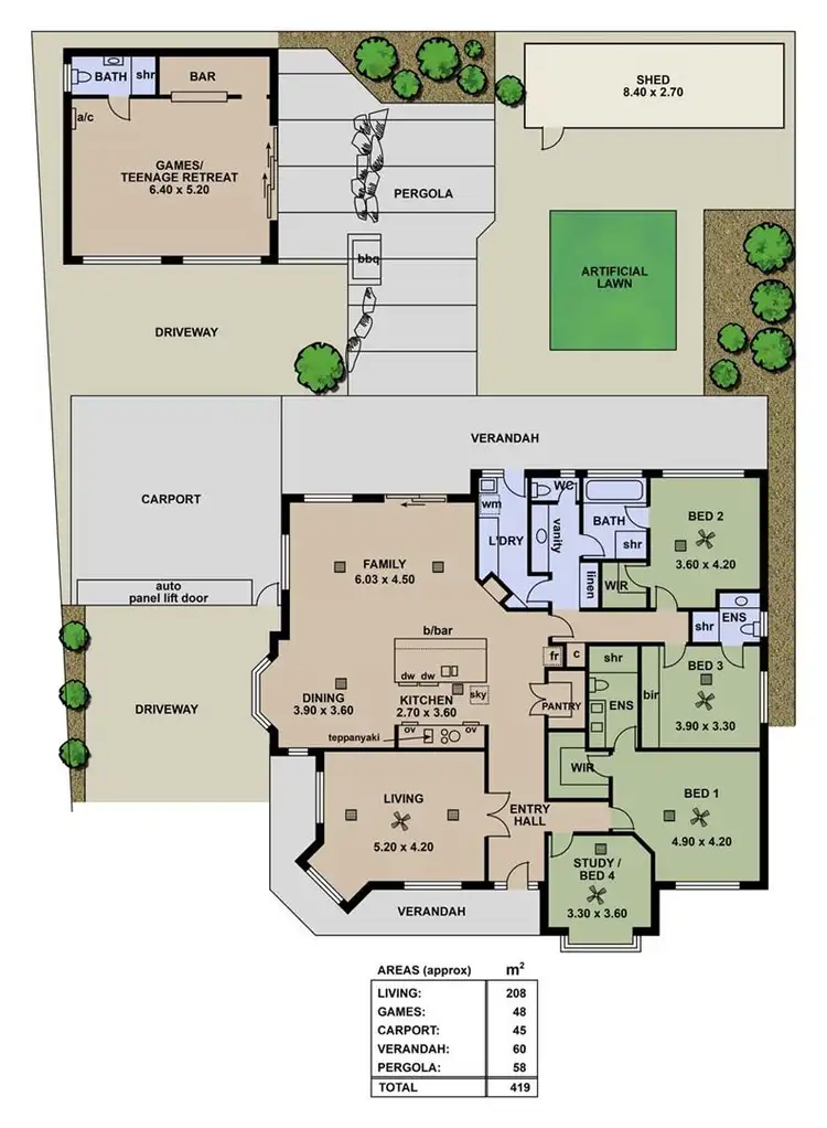 Floorplan of Homely house listing, 7 Ironbark Avenue, Flagstaff Hill SA 5159