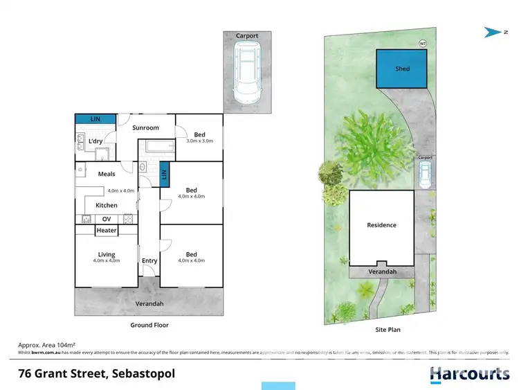Floorplan of Homely house listing, 76 Grant Street, Sebastopol VIC 3356