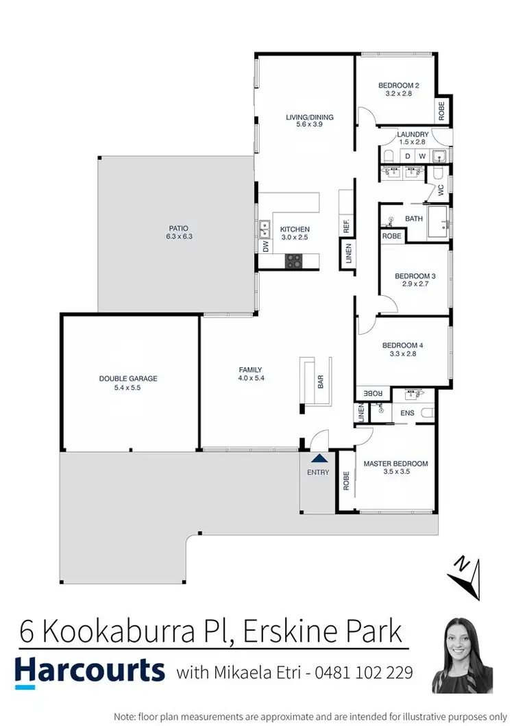 Floorplan of Homely house listing, 6 Kookaburra Pl, Erskine Park NSW 2759